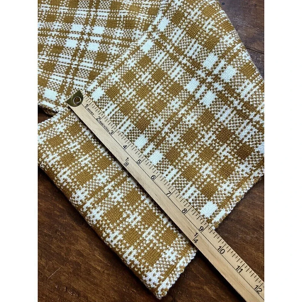 Timberland Unisex Adults' Buffalo Plaid Print Scarf  Camel/Ivory One Size NWT